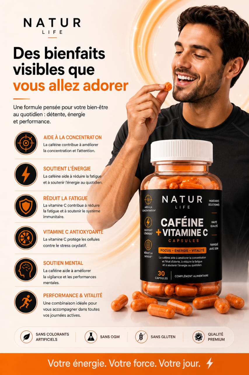 Bienfaits Caféine et Vitamine C